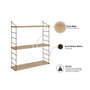 Hanah Home Armoni 3'lü - Oak